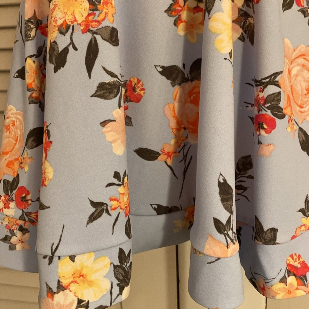 B. Darlin Sky Blue Floral Party Dress (Size 5/6) - Picture 6 of 10